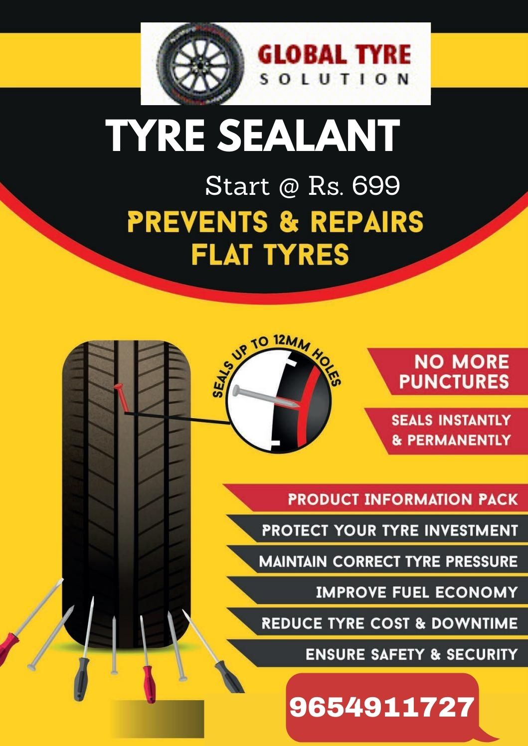 India s No 1 Puncture Prevention Tyre Sealant Global Tyre Solution